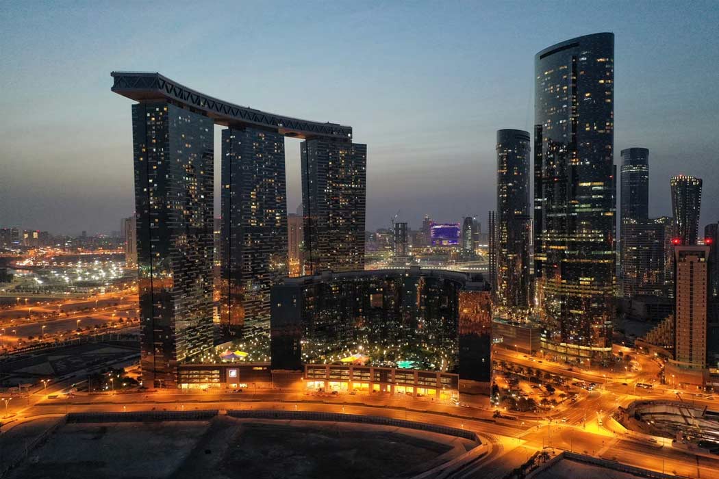 Picture of city skyline team building