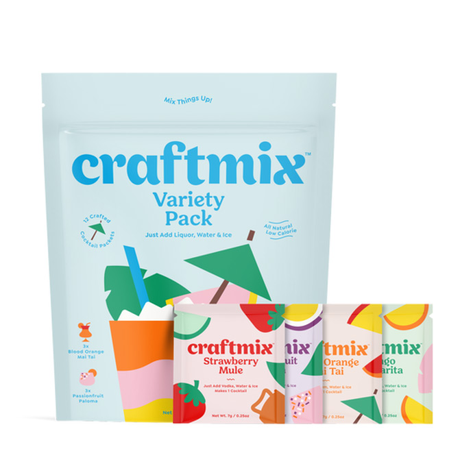 All Natural Cocktail Mixers Variety Pack by Craftmix (12 pack)