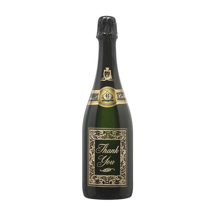 Thank You - Etched Engraved Wine or Champagne Bottle