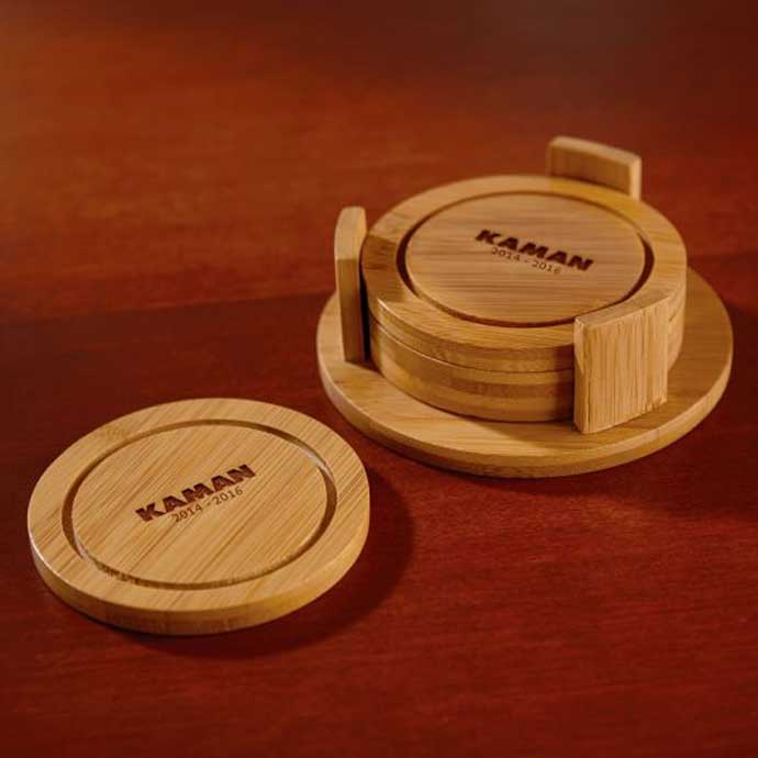 Bamboo Coaster Set