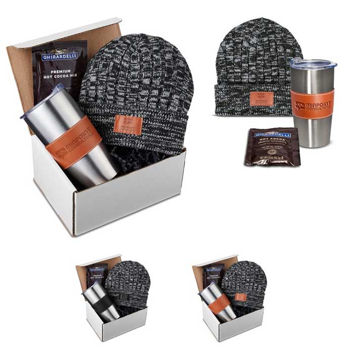 Winter's Night Knit Beanie Hat Gift Set