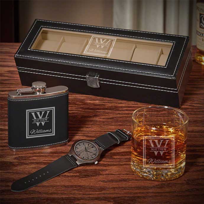 Personalized Whiskey and Watch