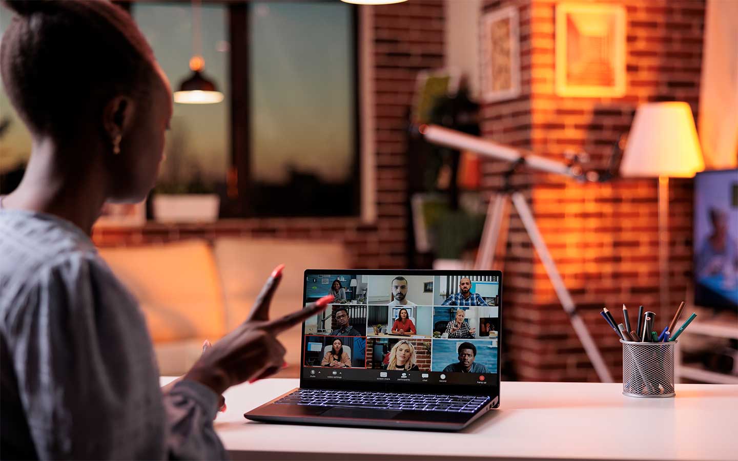 A group of people participating in Teamland Remote Work workshop