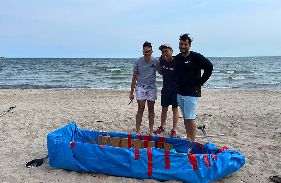 Castaway teambuilding activity on a beach by Teamland